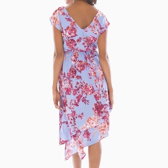 NWOT! Soma Floral Asymmetrical Sleeveless Elastic Waist Day Dress - Size XS💛 - Picture 2 of 8